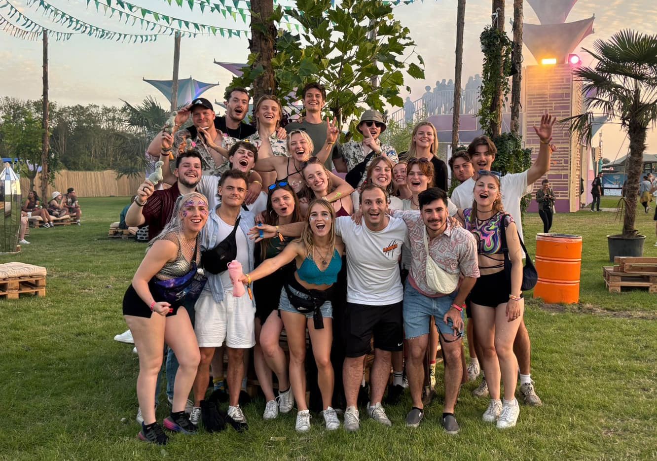 The Dino & Bass crew at their latest rave adventure